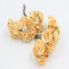 12 Pcs Mini Artificial Rose Flower Bouquet 12 Heads Paper Rose Flowers with Stems for Scrapbooking Wedding DIY Crafts