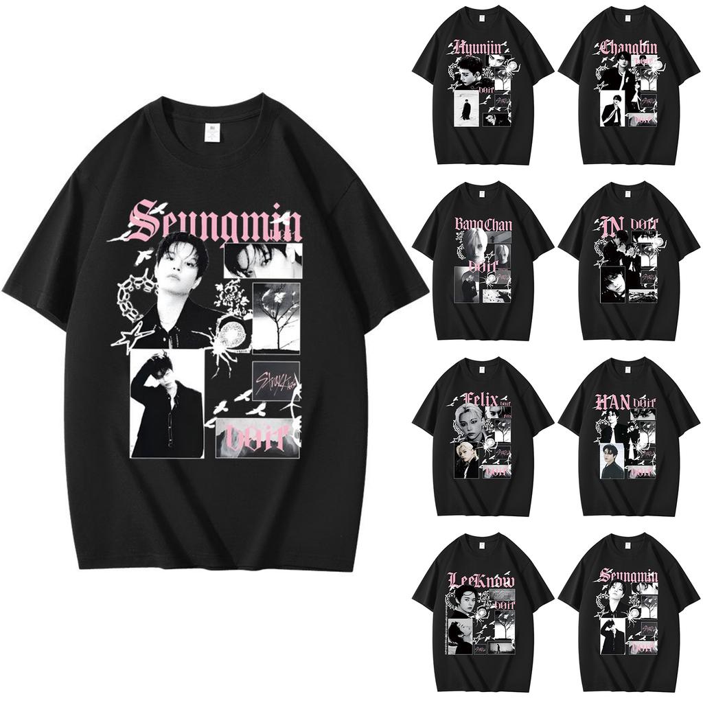 Women's And Men's Unisex Fashion Printed Round Neck Short Sleeve T-Shirt Pullover Top