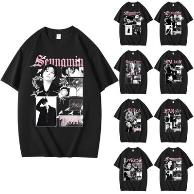 Women's And Men's Unisex Fashion Printed Round Neck Short Sleeve T-Shirt Pullover Top