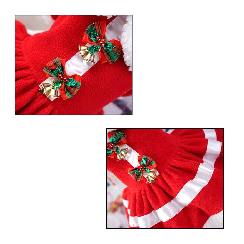 Pies Sukienka Świąteczna Miękka Ciepła Urocza Modna Ubranka Świąteczne dla Szczeniaka na Imprezę Codzienną
