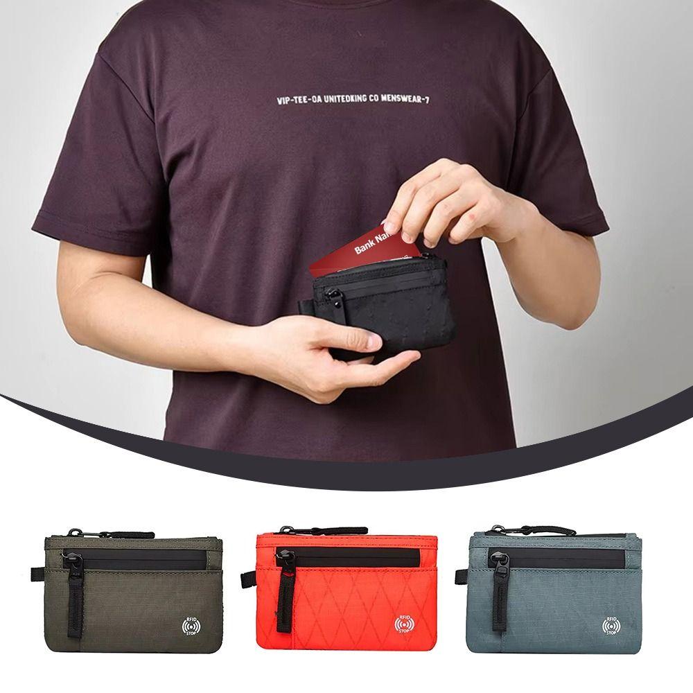 New X-Pac Material RFID Smart Wallet Thin Lightweight Card Holder RFID Blocking ID Card Case nero