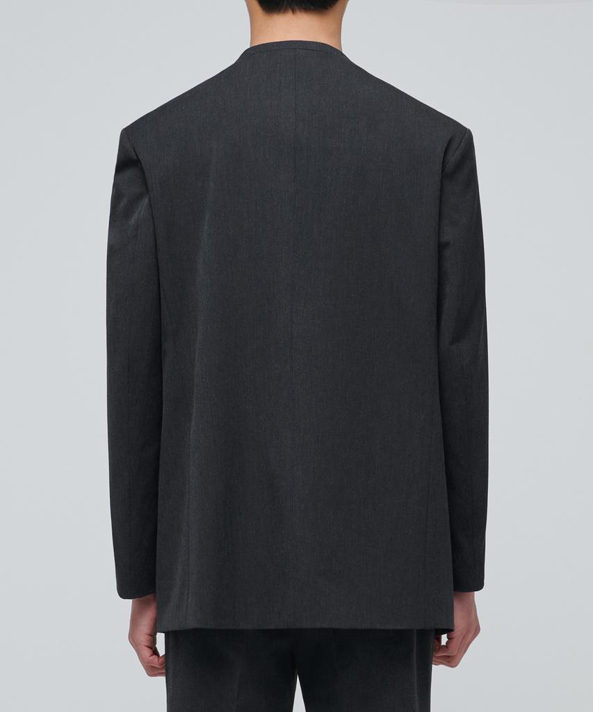 Musinsa Standard Collarless Blazer [Charcoal Gray]