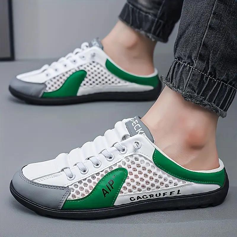 Plus Size 47 Men's Summer Mesh Slip-On Casual Fashion Shoes - Lightweight, Breathable, All-Match Slippers