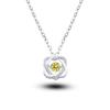 0.5ct Moissanite Necklace for Women Sparkling Simulated Diamond Pendant Beating Heart S925 Silver Fine Jewelry Gift