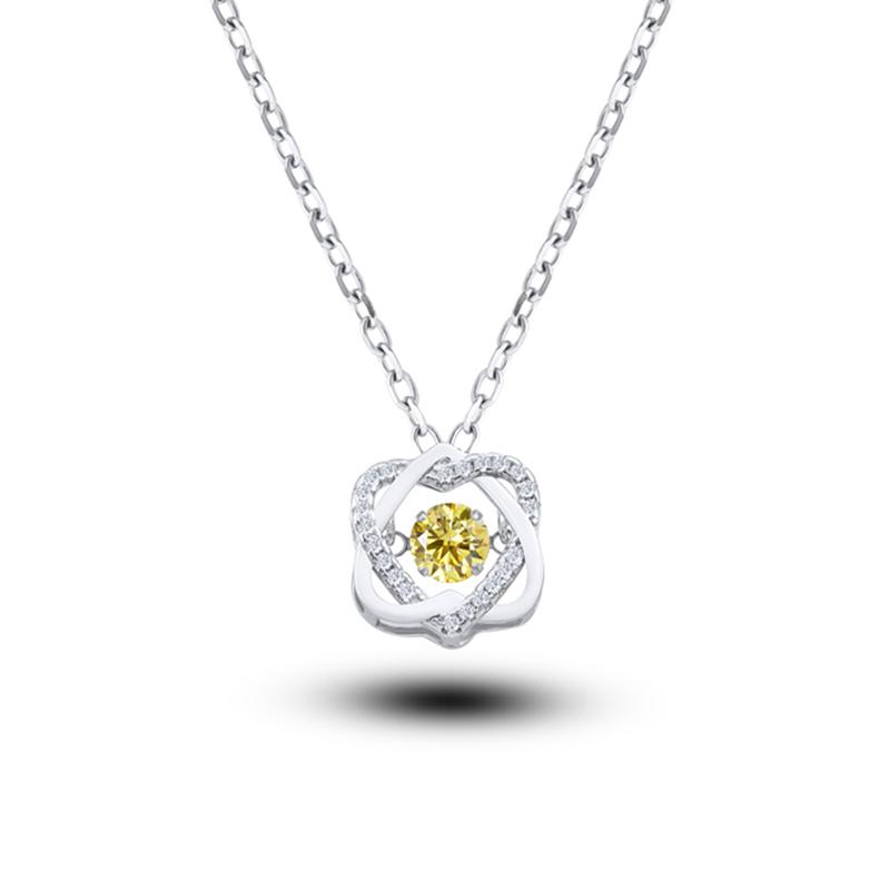 0.5ct Moissanite Necklace for Women Sparkling Simulated Diamond Pendant Beating Heart S925 Silver Fine Jewelry Gift