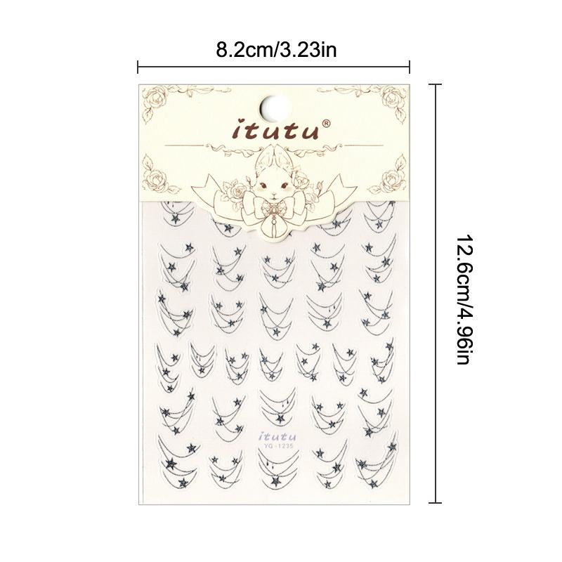 Star Nail Art Sticker Bronzierung Flash Hochwertiger Selbstklebe-Sticker Nagel-Charm Dekoration Stereoskopisch