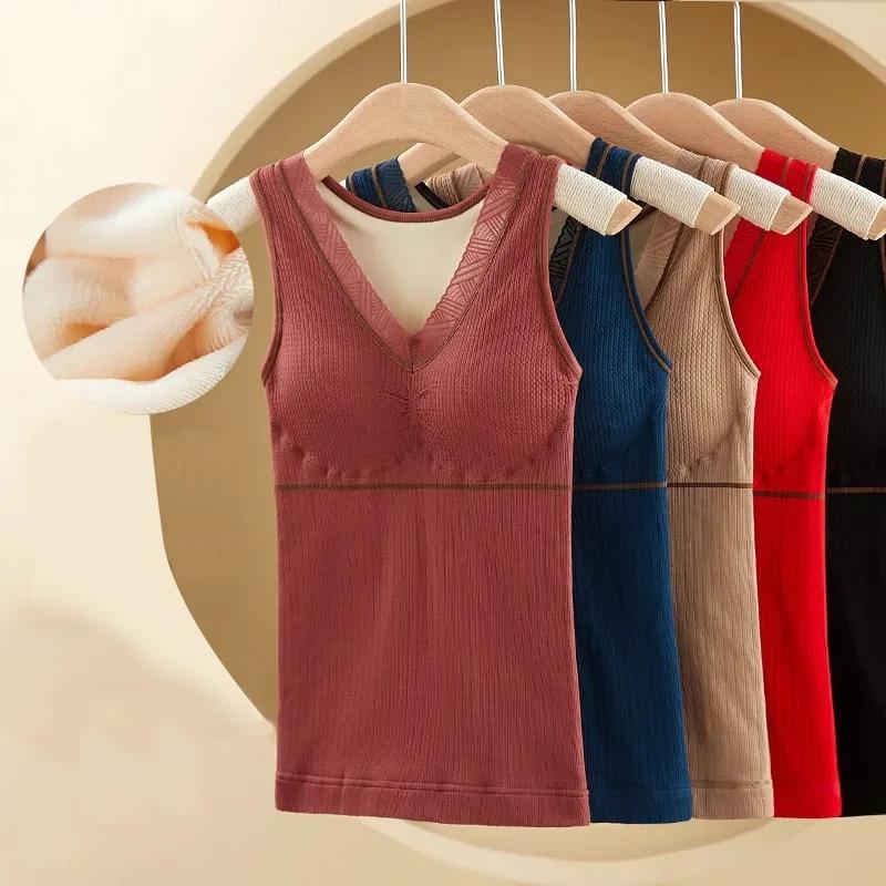 Buy Women Thermal Underwear Sexy Winter Clothing Velvet Vest