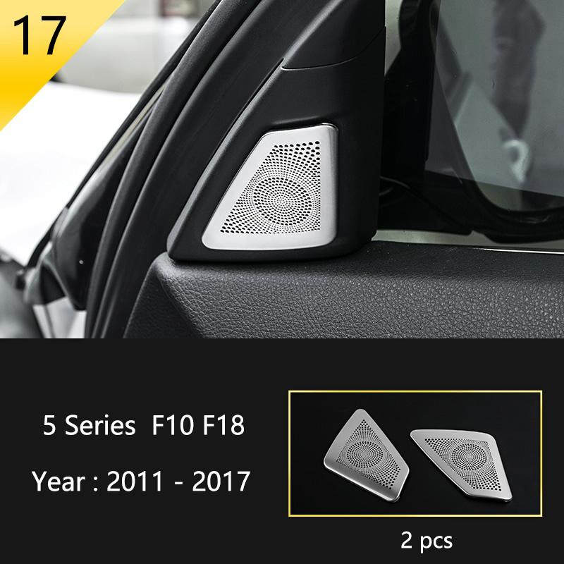 Car Styling Console Multimedia AC CD Panel Decoration Frame Cover Trim Strip Sticker For BMW 5 Series F10 Interior Accessories