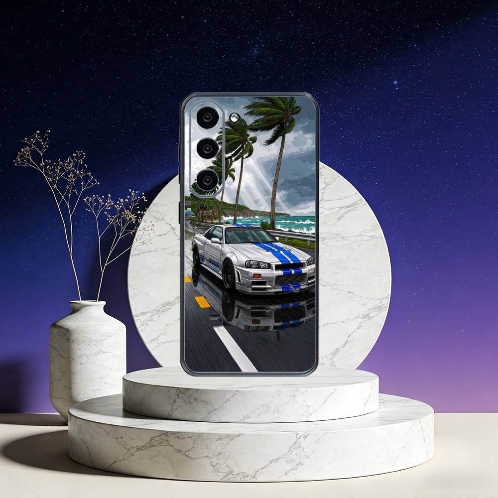 

F-Fast And F-Furious R-R34 Phone Case For Samsung Galaxy A73,A72,A71,A70,A53,A52,A51,Others Soft Black Cover Samsung a42 5g