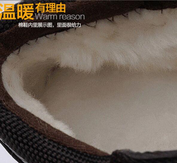 Winter New Cotton Shoes Men's Casual Chelsea Boots Plus Velvet Warm Plus Fur Snow Boots M830