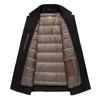 Winter Middle-aged Wool Coat for Men Dad's Down Jacket Cashmere Windbreaker Double-sided Woolen Thick Lapel Coat
