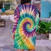 Women Plus Size V Neck Long Sleeve Green Leaf Printed Fitted Dress