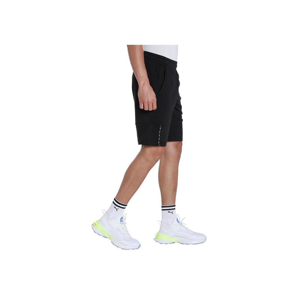 PUMA Mid Rise Elastic Letter Logo Slim Fit Casual Shorts Men shorts Black 673344-01