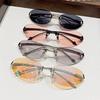 Y2K Punk Frameless Star Metal Sunglasses for Men Women Trendy UV400 Oval Rimless Sun Glasses Gafas De Sol