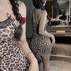 Sex lingerie sexy leopard print suspenders passion seduction lace bow sex suit bed flirting