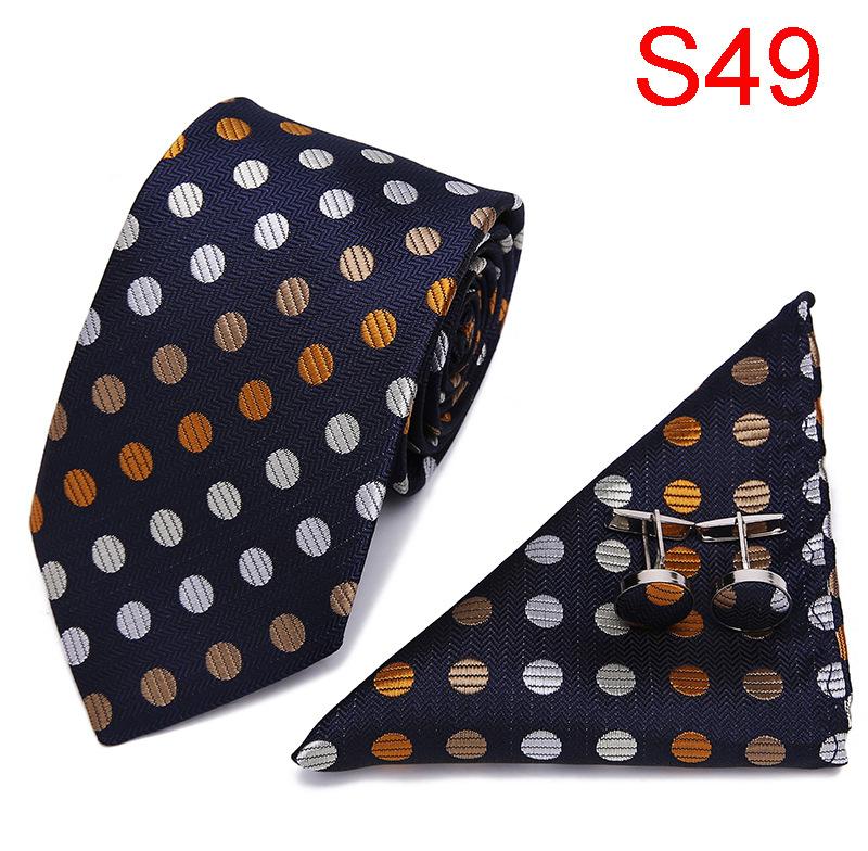 7.5Cm Business Tie Men'S Tie Set, Wedding Polyester Tie Gift Box