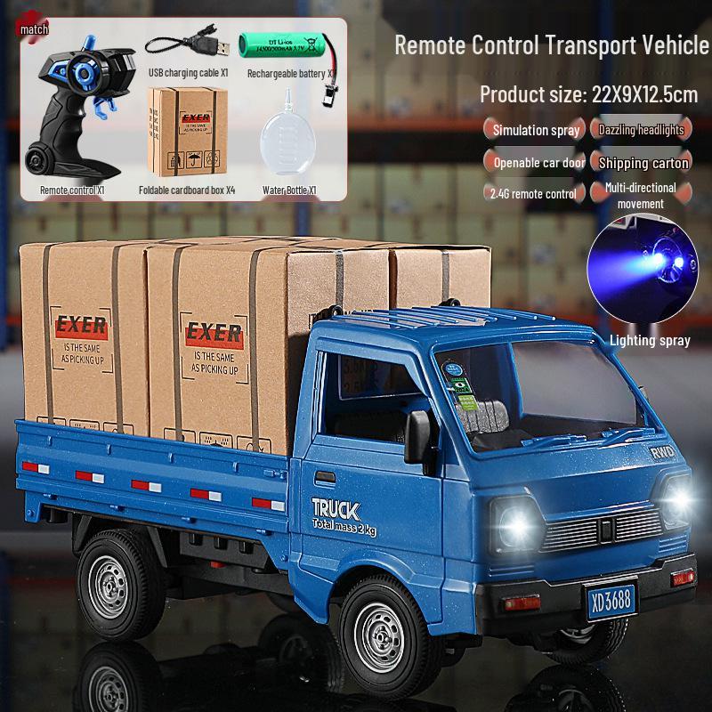 Cross1: 1:16 Remote Control Liuzhou Truck Model with Spray Feature - Children's Toy