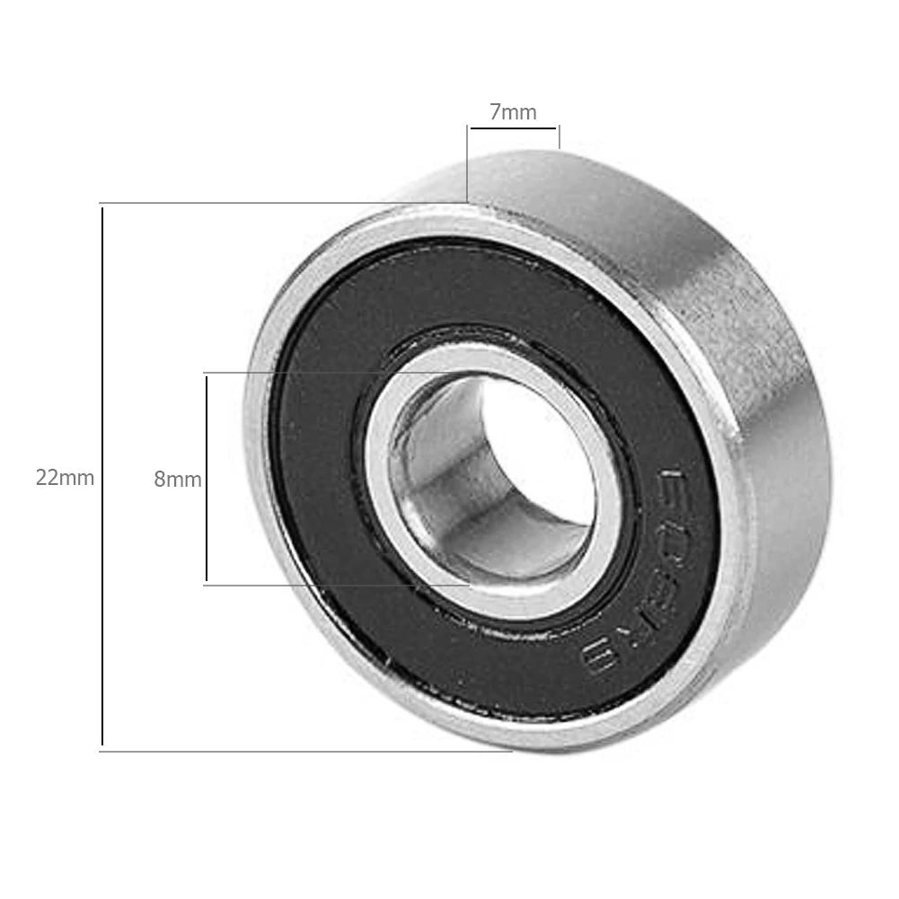 10 Adet 608ZZ Kaykay Bilyalı Rulmanlar Tek Sıra Minyatür Rulman 8x22x7mm Kaykaylar için Bilyalı Rulmanlar Patenler Scooterlar