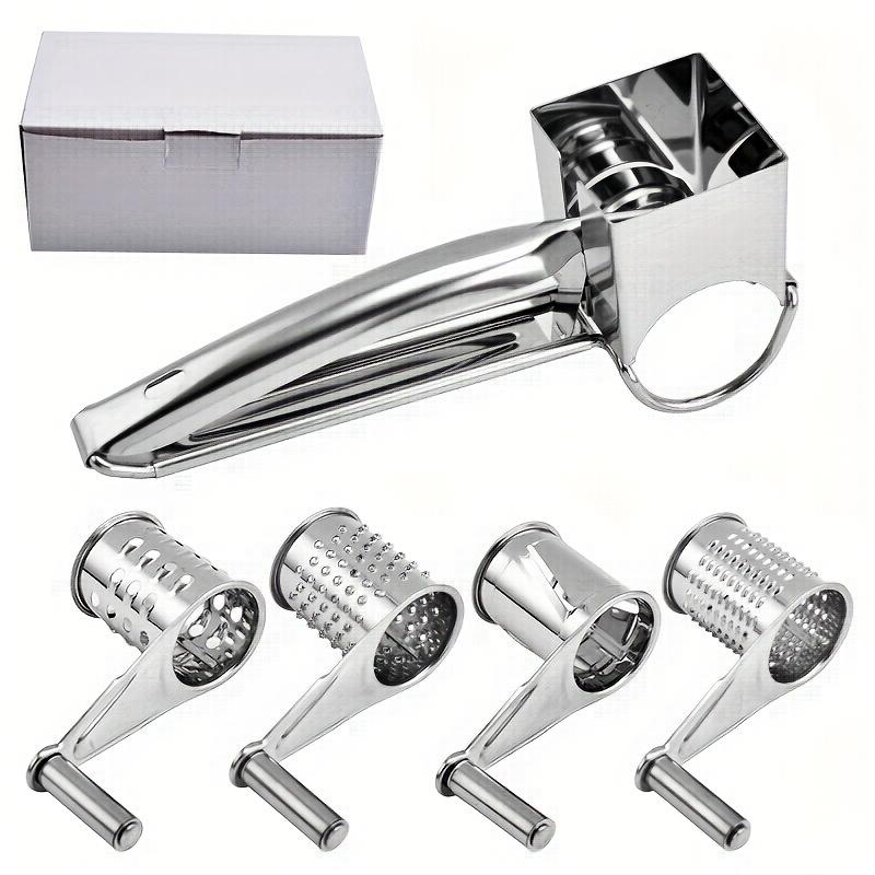 

Набор терок для сыра из нержавеющей стали, ручная роторная терка, легкий и эффективный, безопасный для контакта с пищевыми продуктами, кухонный гаджет для домашнего и ресторанного использования 5Pcs