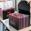 Rainbow File Folder Organizer Plastic Art Supplies Folder Expandable Filing Box  Office