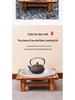 Solid Wood Cast Iron Charcoal Fire Pit Stove for Indoor Heating and Tea Boiling