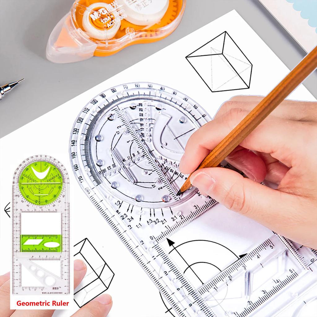 Rotatable Fast Drawing Template Ruler Art Design Construction Architect Stereo Geometry Ellipse Drafting Measuring Scale Ruler