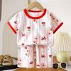 Kids Cotton Summer Outfit Set - Short Sleeve T-Shirt & Shorts 2-Piece Pajamas for Boys and Girls Clothing Sets