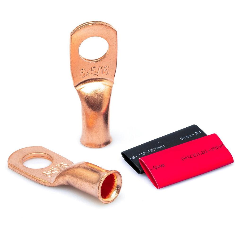Cross-Border AWG Gold Copper Battery Terminal Connector Ring Cable