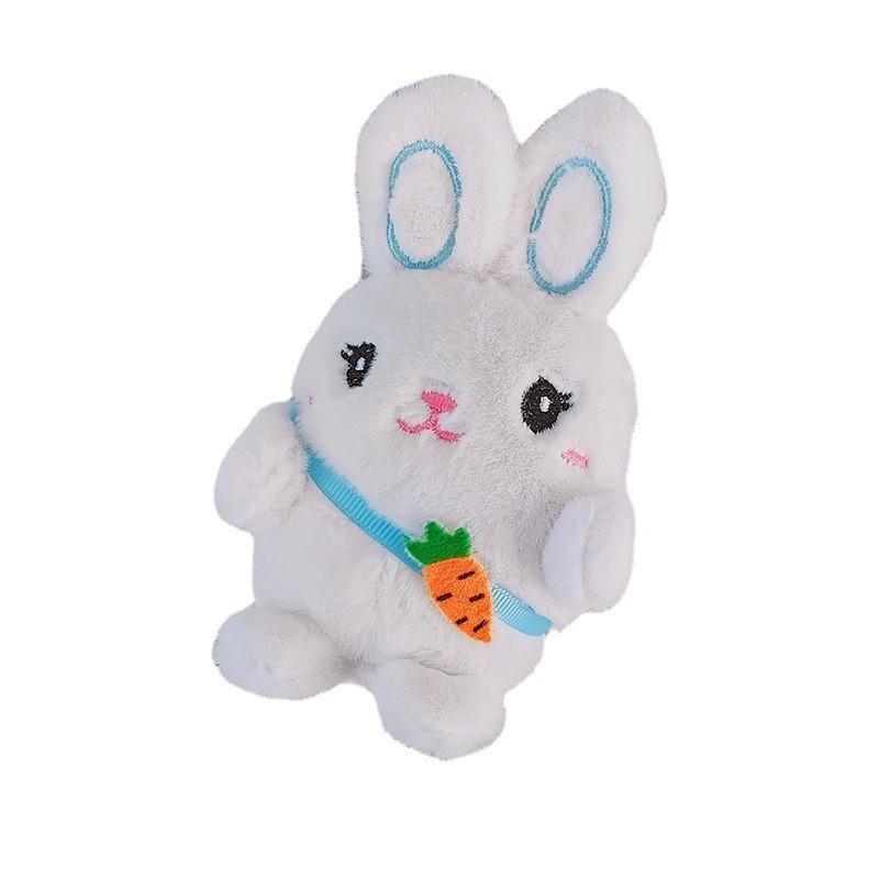 Soft Carrot Bunny Plush Keychain Adorable Gift And Backpack Accessory