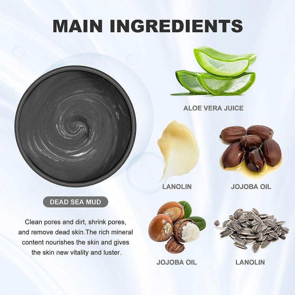 Limited time!!Eelhoe Dead Sea Mud Cleansing Mask Hydrating Deep Cleansing For Skin, Blackhead And Acne Control, Deep Oil Control Mud Mask