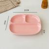 8 Inch Ceramic Dividing Plates for Adults Weight Loss Three Compartments  Simple Solid Children Dish Green Cream Wind Tableware