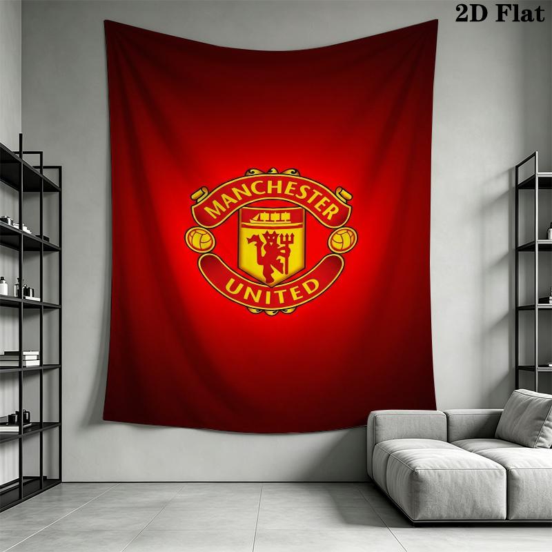 Manchester Unitedaa Wall Tapestry Aesthetic Wall Hanging Printed Fabric Blanket Decorative Tapestries for Bedroom Living Room Home Decor