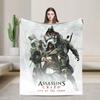 A-Assassins C-Creeds Blankets Coral Fleece Plush Breathable Lightweight Thin Throw Blanket for Bed Travel Bedding Throws