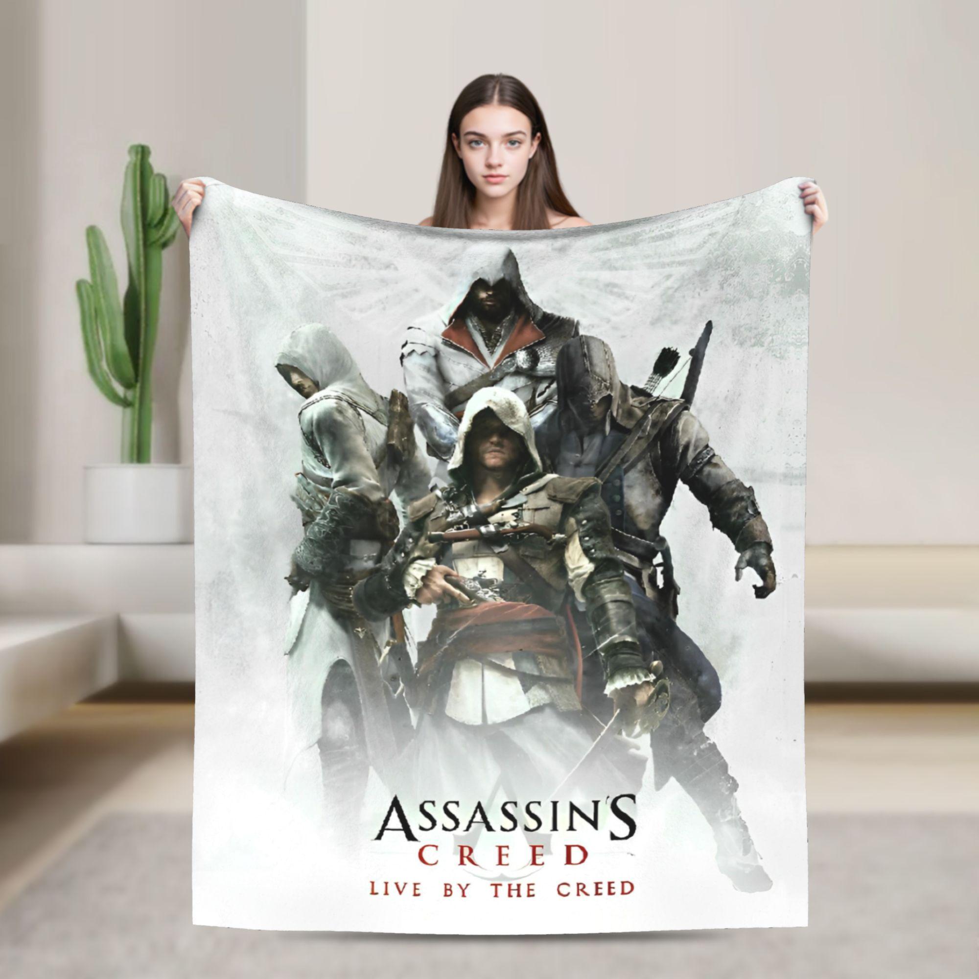 

A- Assassin s Creed Пледы Фланелевые Винтажные Теплые Пледы для Покрывала Осень/Зима 75x90cm