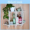 Wall Mounted Pvc Multilayer Shelf With Hollow Design For Home Storage And Organizer