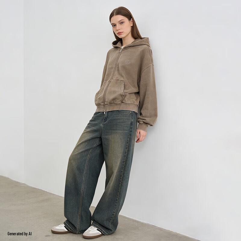 Gap Women's Logo Embroidered Washed Loose Hoodie