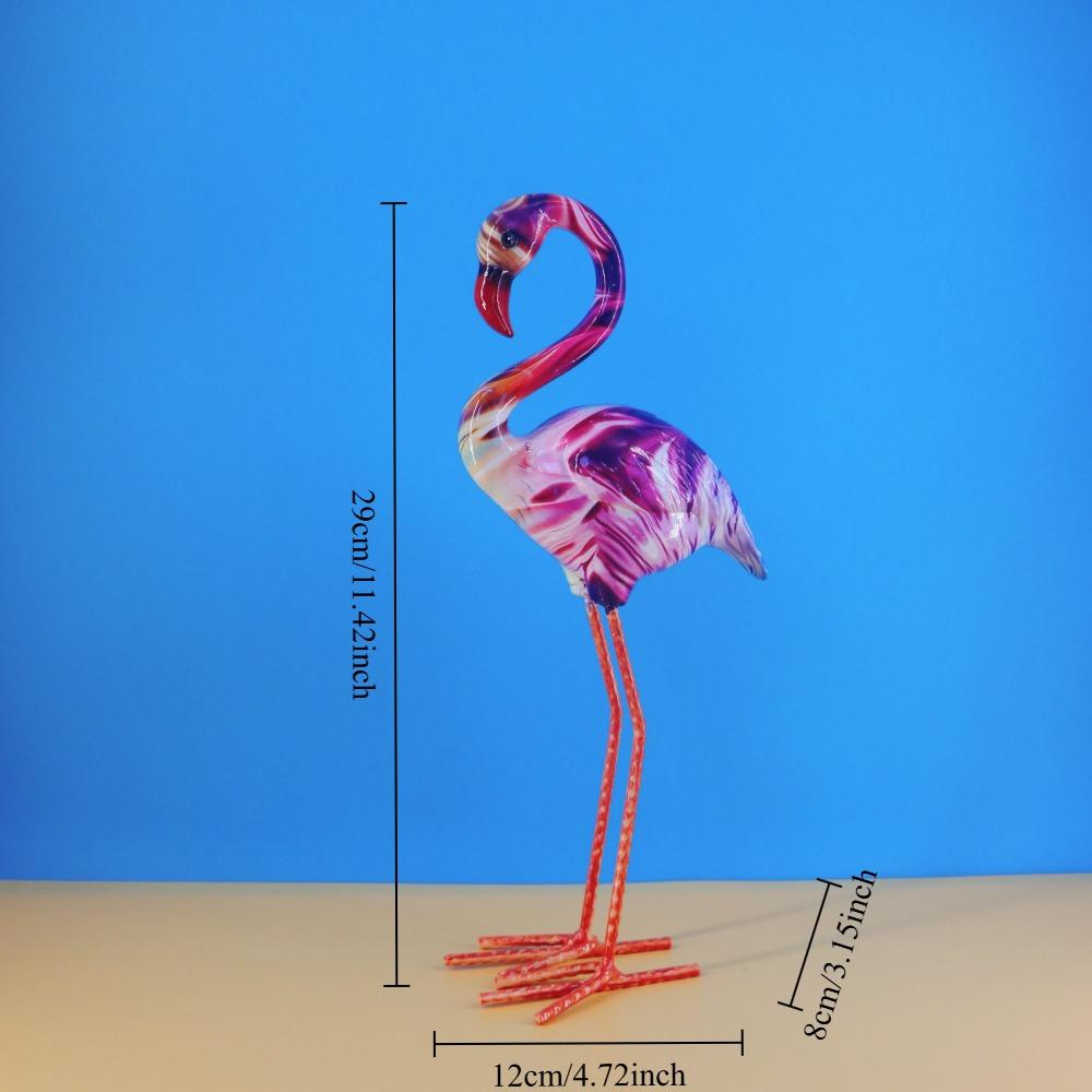 Nordischer Stil Bunte Graffiti Flamingo Figuren Kreative Heimdekoration Ornamente Innen Schreibtischzubehör Tierstatue