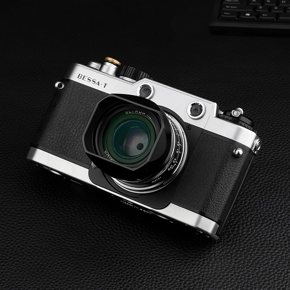 Haoge Square Metal Lens Bayonet Hood for Voigtlander 35mm F2, 35mm F1.5, 28mm F2.0 Type I & II Ultron Aspherical Vintage Line Leica VM Mount Lenses (L