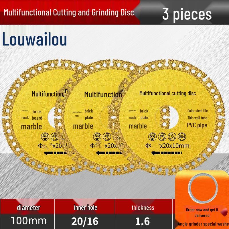 Multifunctional Angle Grinder Disc for Cutting Composite Sheet, Color Steel Tile, PVC, Wood, and Rock Slab