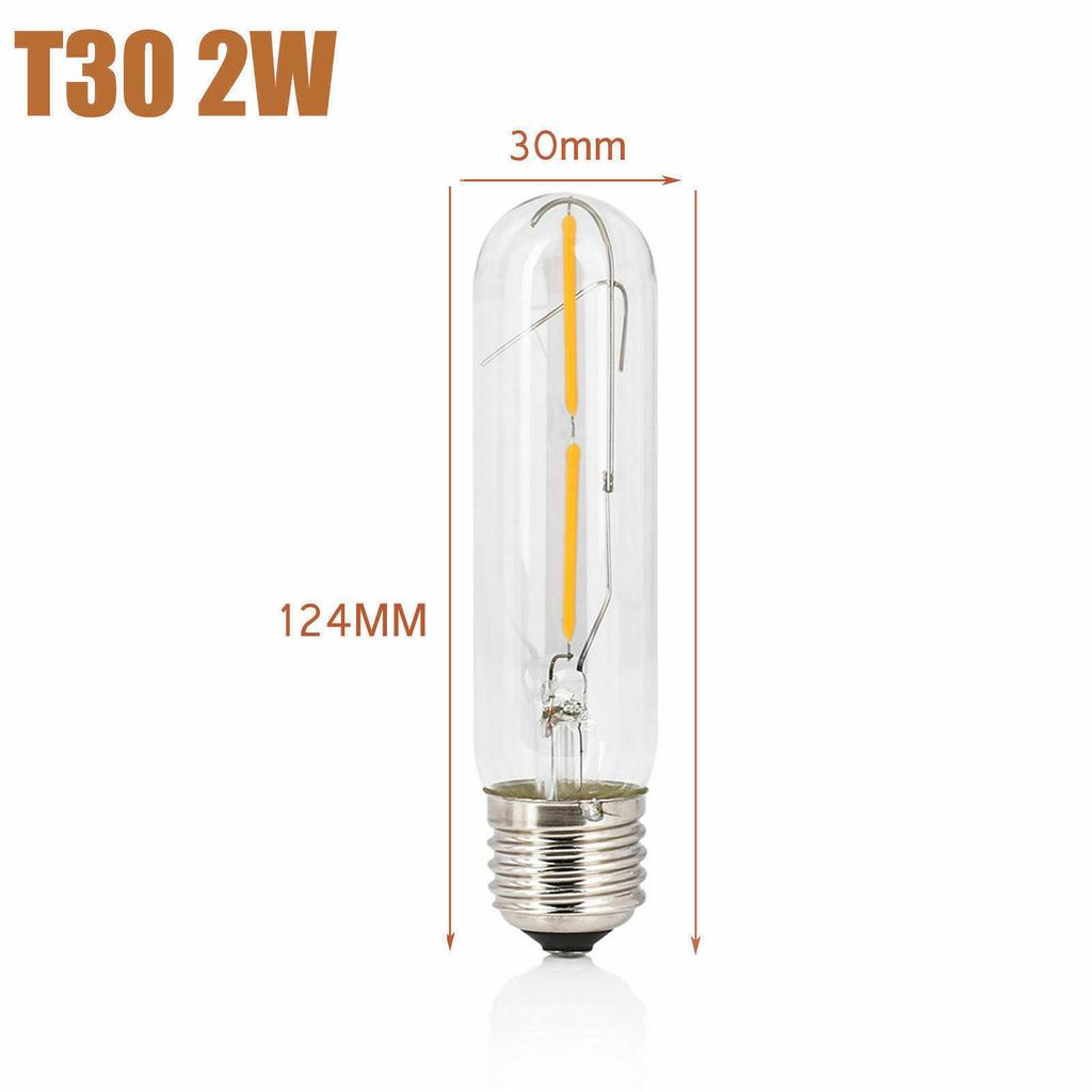 Vintage Retro T30 E27 LED COB Filament Light Bulb 2W 3W 4W 5W 6W 7W 8W Warm White Lamp 220V For Home Bar Decoration Lighting