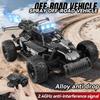 ZWN 1:18 2.4G RC Car With LED Light Alloy Light Spray 2WD Off-road Remote Control Climbing Vehicle Outdoor Cars Toy Gift for Kid