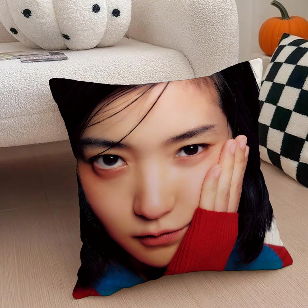 Talented Korean Beautiful Actress KKim Taeri Cushion Cover Throw Pillow Cover Hidden Button Durable Polyester Chair Cushion