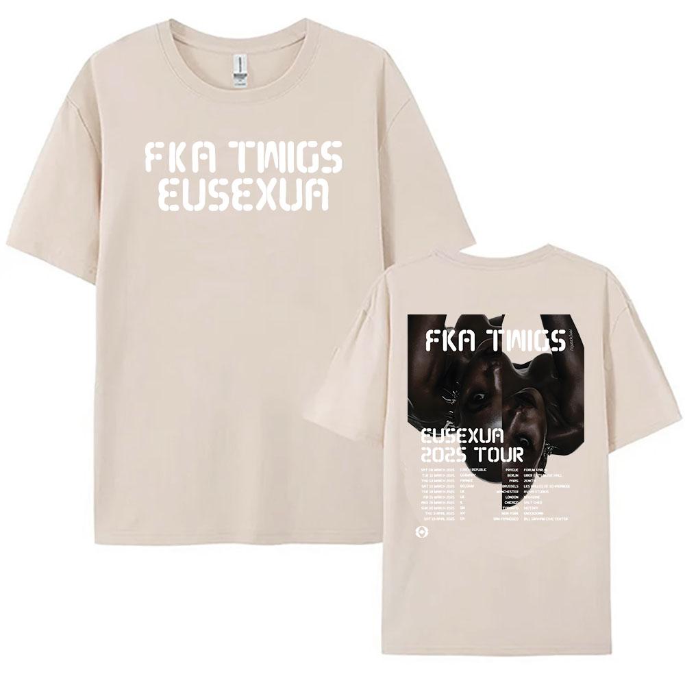 2025 Album Eusexua 2025 Tour Tshirts Singer FKA Twigs Printing Tshirt Cotton Soft Short Sleeve Teeshirt Unisex Streetwear Tees