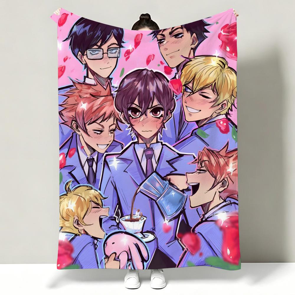 Ouran HHigh School Host Club Throw Soft Warm Flannel Throw Blanket Multiuse for Sofa Bed Office Nap