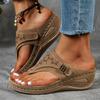 Glitter Sandals For Women Size 8 Thick Soled Wedge Heeled Women'S Outdoor Thong Sandals Fashionable And Casual Sandals For Woman
