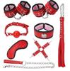 8pcs/set BDSM Bondage Restraint Black and Pink Leather Furry Bondagesexy Furniture Kit Made In China SM Play Toy