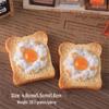 Large Fried Egg Bread Miniature Toy Magnet Pendant