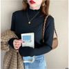 Winter Female Plush Sweater Women Half High Collar Long Sleeved Thickened Velvet To Keep Warm Knitwear Lady Versatile Solid Color Basic Pullover