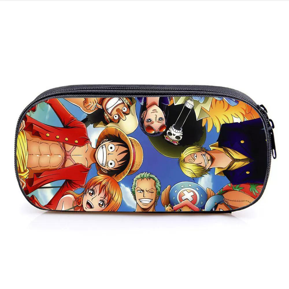 Luffy Pen Case: Large-Capacity Cartoon Stationery Bag for Male Students