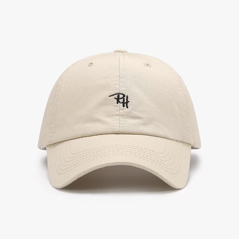 Hat Women's Spring Outdoor Soft Top Letter Embroidery Men's Baseball Cap Fashion Versatile Curved Brim Washed Cap Tide